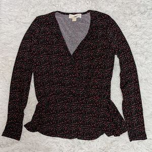 Michael Kors Rose Floral Blouse